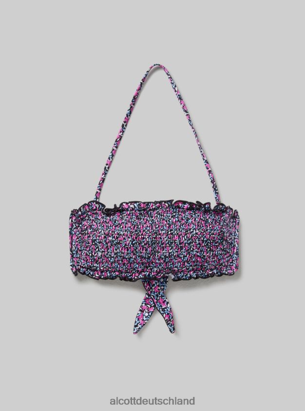 Kleidung de Alcott Frauen Strukturiertes Bandeau-Bikinioberteil Mehrfarbig 88J68R482