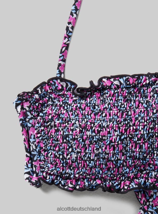 Kleidung de Alcott Frauen Strukturiertes Bandeau-Bikinioberteil Mehrfarbig 88J68R482