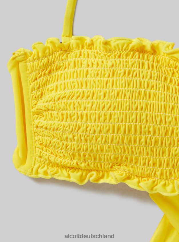 Kleidung de Alcott Frauen Strukturiertes Bandeau-Bikinioberteil bk1 schwarz 88J68R264