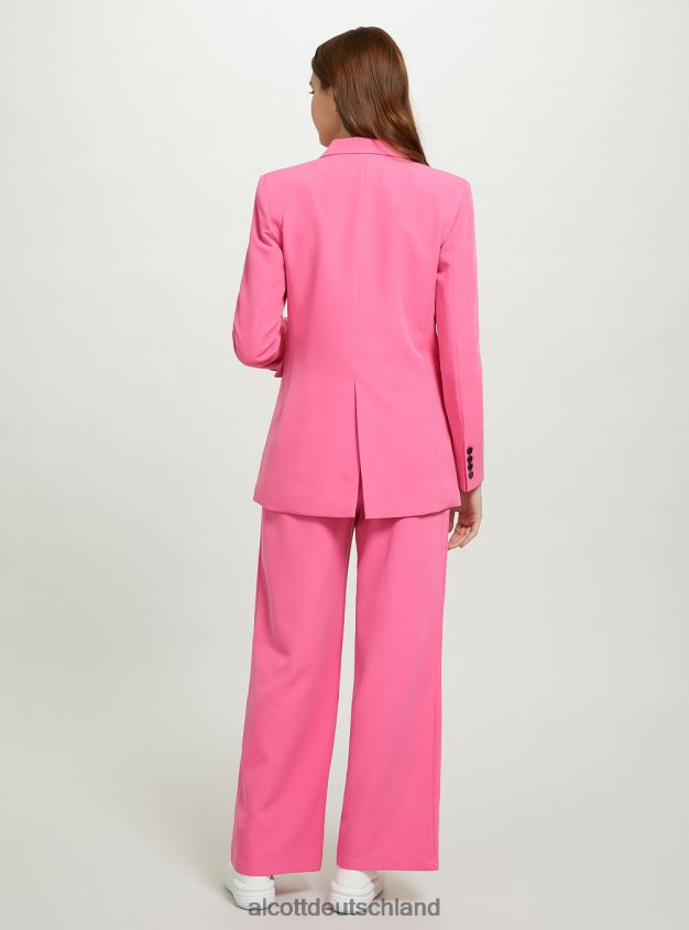 Kleidung de Alcott Frauen Einreihiger Blazer bk1 schwarz 88J68R83