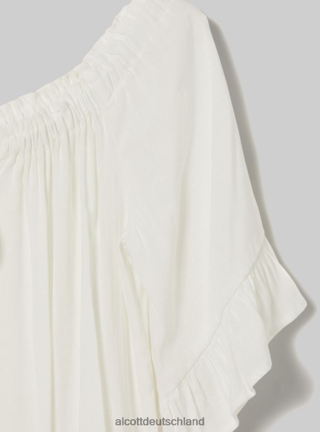 Kleidung de Alcott Frauen Bluse aus Leinenmischung mit Bardot-Ausschnitt ky1 kaky dunkel 88J68R27