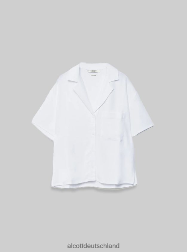 Kleidung de Alcott Frauen Kurzarmhemd aus Leinenmischung pk3 rosa hell 88J68R396