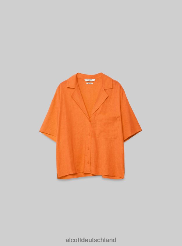 Kleidung de Alcott Frauen Kurzarmhemd aus Leinenmischung pk3 rosa hell 88J68R483