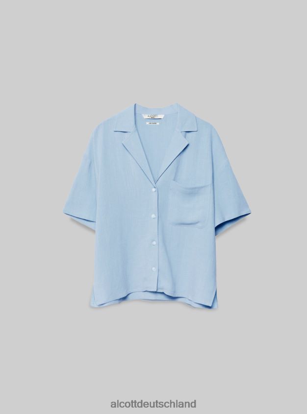 Kleidung de Alcott Frauen Kurzarmhemd aus Leinenmischung pk3 rosa hell 88J68R509