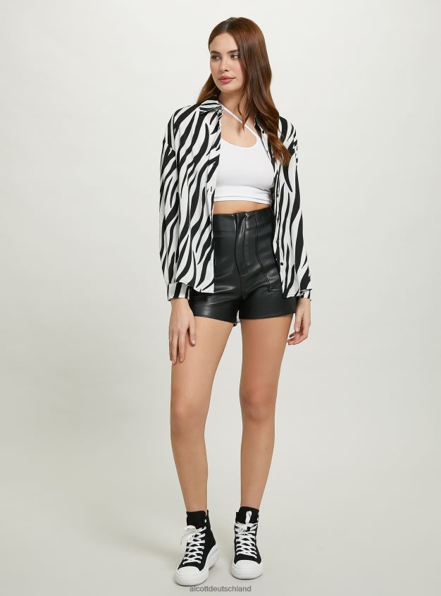 Kleidung de Alcott Frauen Satinhemd mit Animal-Print Zebra 88J68R65