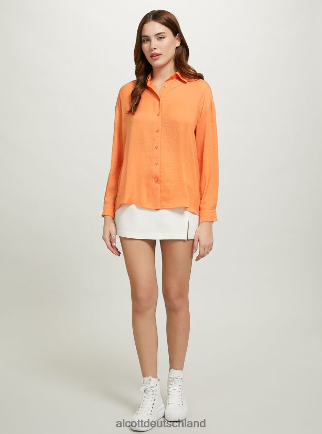 Kleidung de Alcott Frauen Satinhemd oder3 orangefarbenes Licht 88J68R12