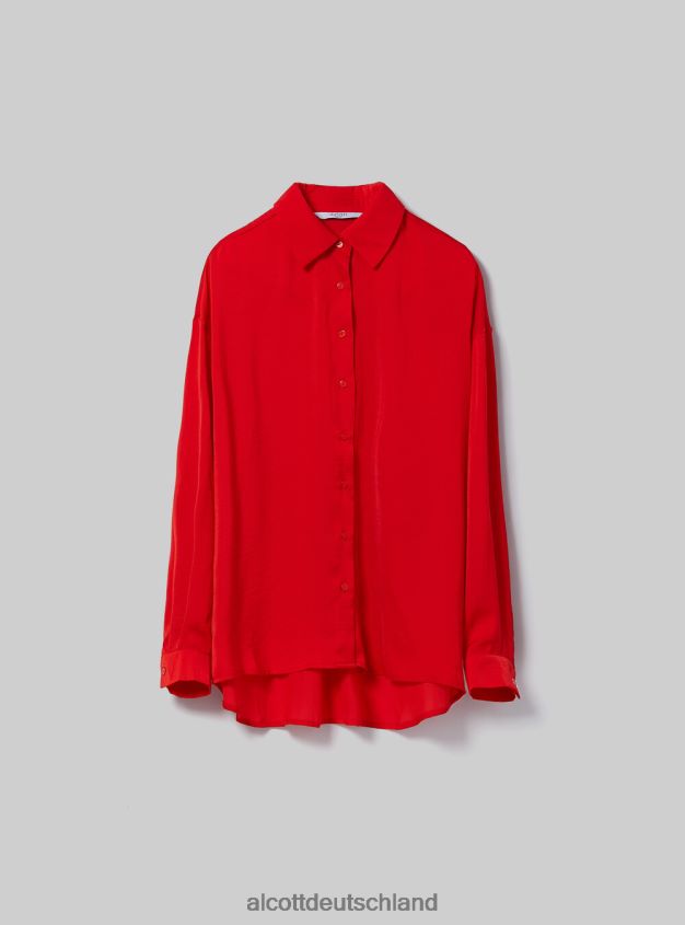 Kleidung de Alcott Frauen Satinhemd oder3 orangefarbenes Licht 88J68R165