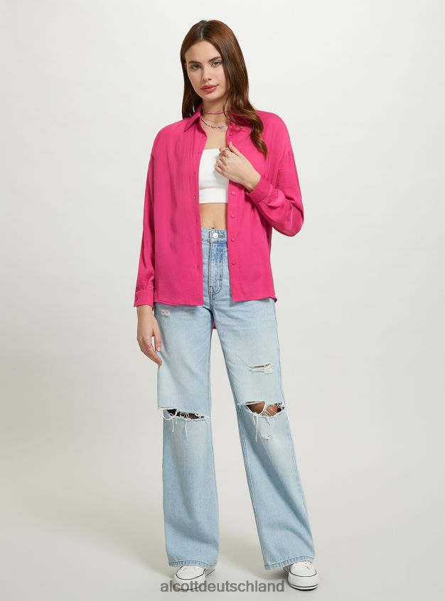 Kleidung de Alcott Frauen Satinhemd oder3 orangefarbenes Licht 88J68R284