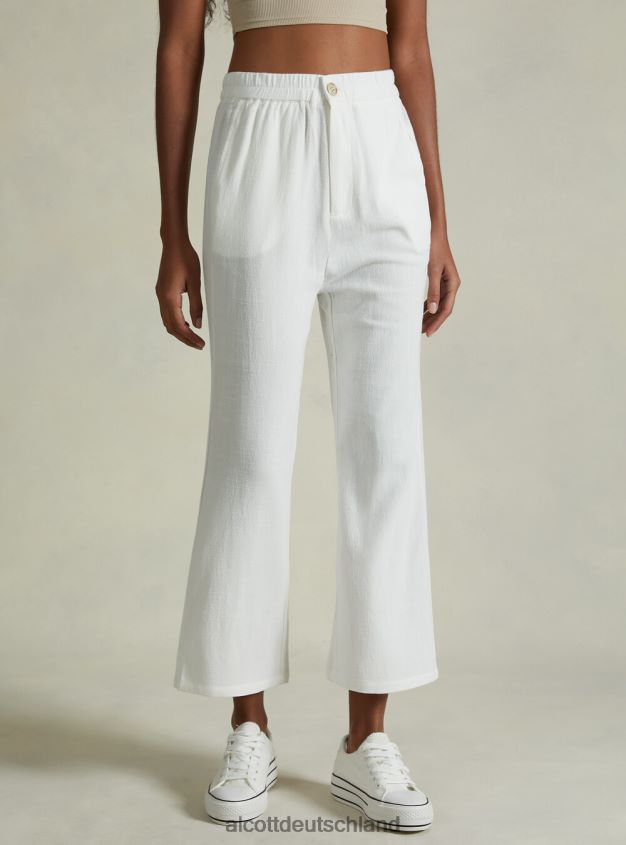 Kleidung de Alcott Frauen Culotte-Hose aus Leinenmischung wh2 weiß 88J68R18