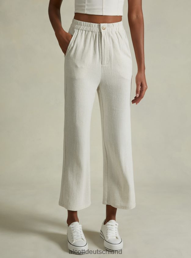 Kleidung de Alcott Frauen Culotte-Hose aus Leinenmischung wh2 weiß 88J68R472