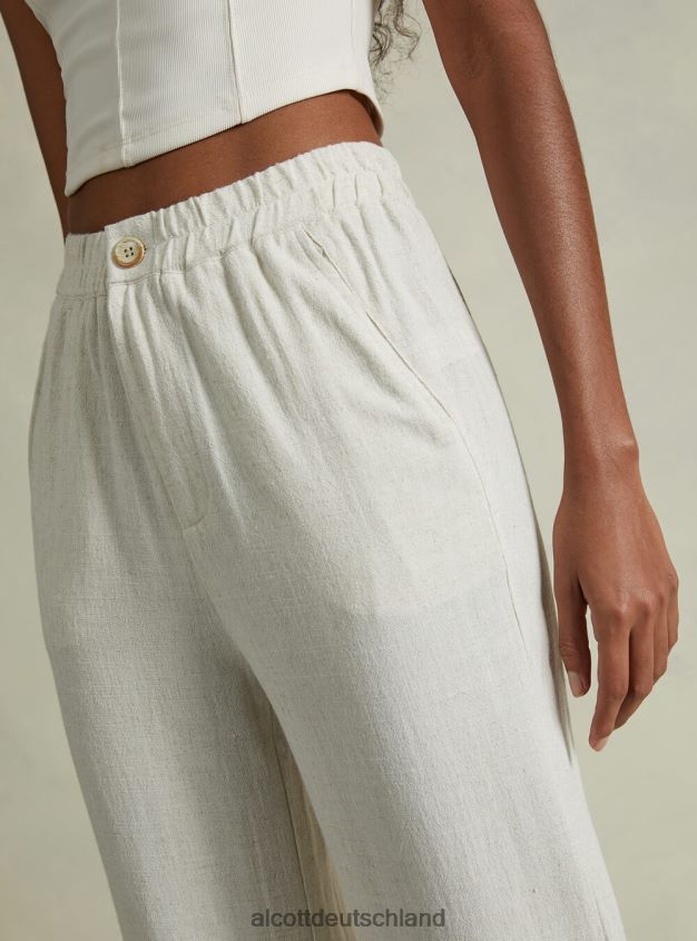 Kleidung de Alcott Frauen Culotte-Hose aus Leinenmischung wh2 weiß 88J68R472