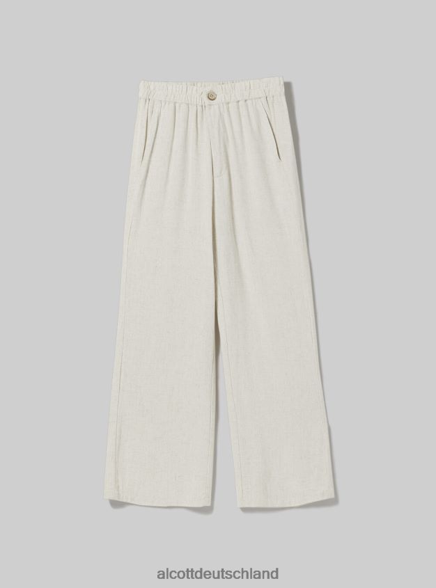 Kleidung de Alcott Frauen Culotte-Hose aus Leinenmischung wh2 weiß 88J68R472