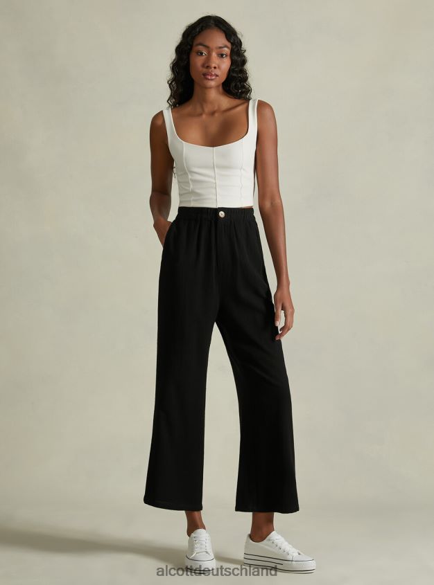 Kleidung de Alcott Frauen Culotte-Hose aus Leinenmischung wh2 weiß 88J68R473
