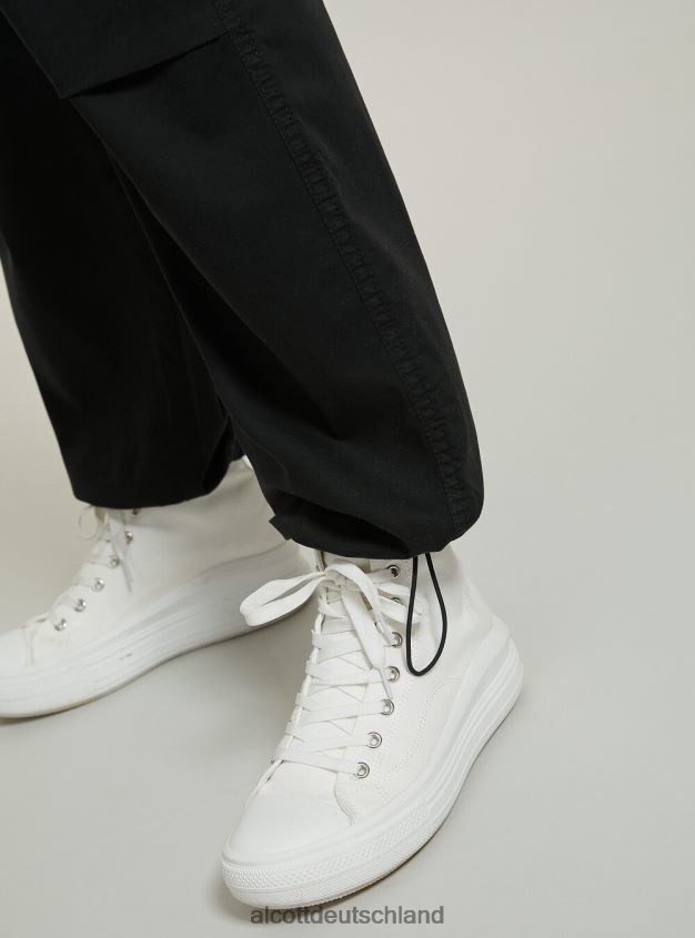 Kleidung de Alcott Frauen Fallschirmhose aus Baumwolle bk1 schwarz 88J68R151