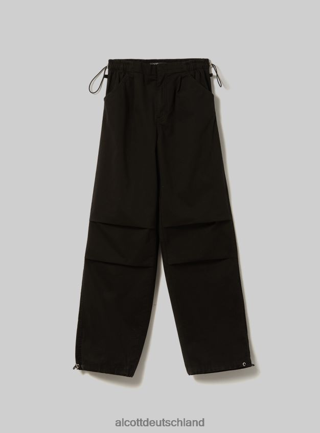Kleidung de Alcott Frauen Fallschirmhose aus Baumwolle bk1 schwarz 88J68R151