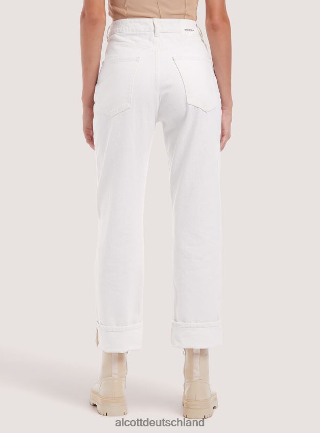 Kleidung de Alcott Frauen Gerade geschnittene Twill-Hose wh1 naturweiß 88J68R310