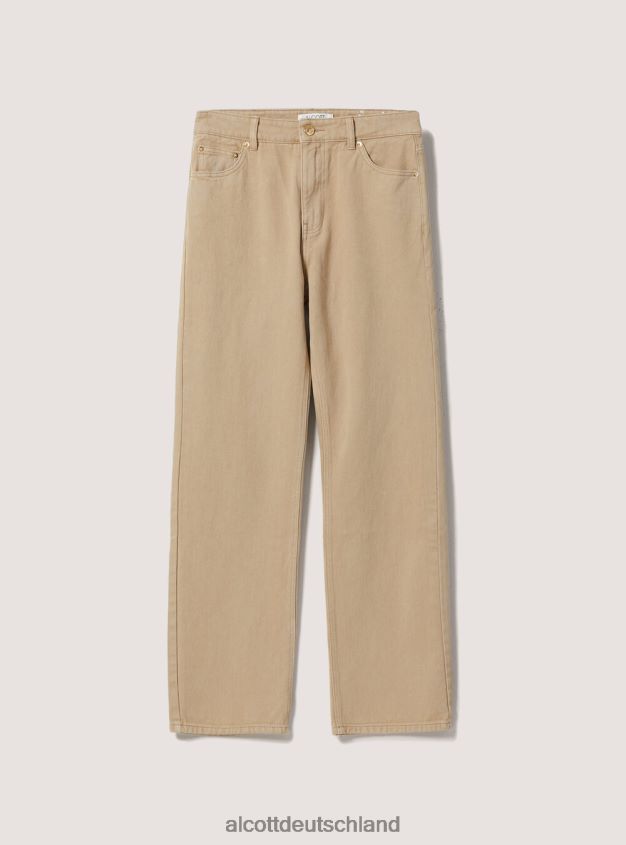 Kleidung de Alcott Frauen Gerade geschnittene Twill-Hose wh1 naturweiß 88J68R329