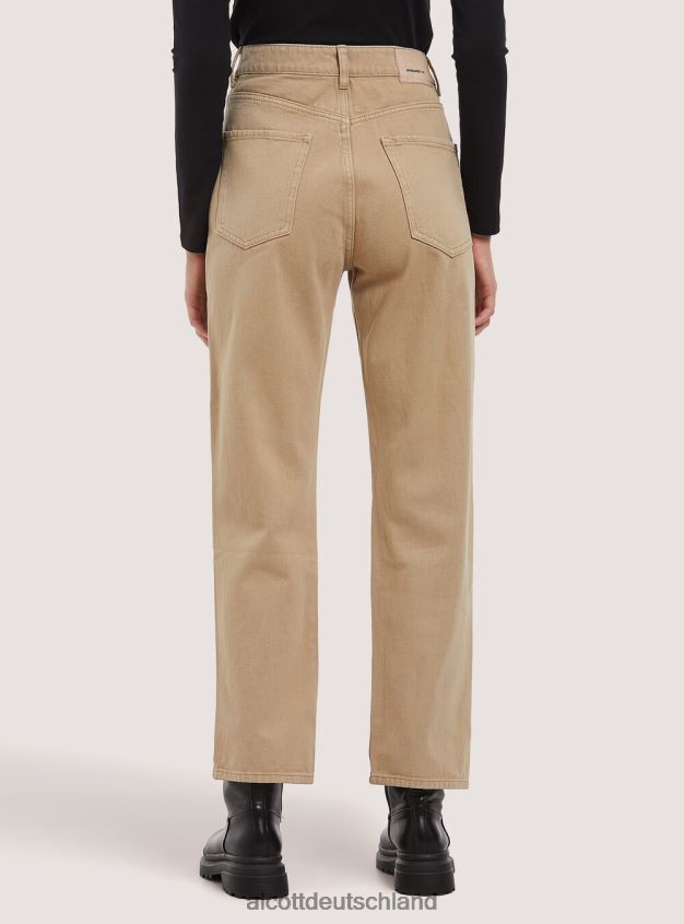 Kleidung de Alcott Frauen Gerade geschnittene Twill-Hose wh1 naturweiß 88J68R329