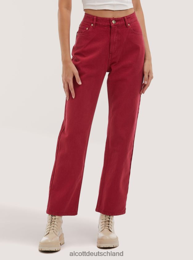 Kleidung de Alcott Frauen Gerade geschnittene Twill-Hose wh1 naturweiß 88J68R457