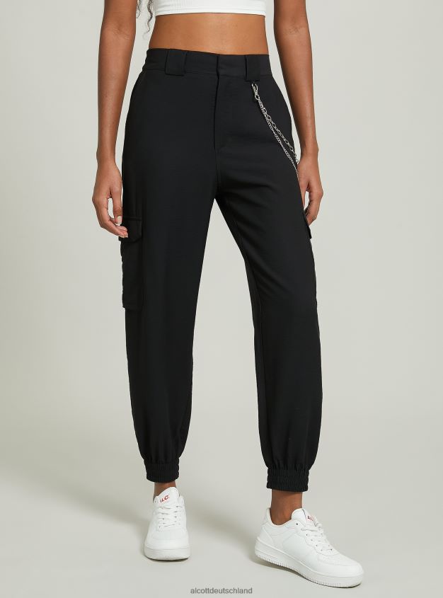 Kleidung de Alcott Frauen Kettenhose aus Leinenmischung bk1 schwarz 88J68R359
