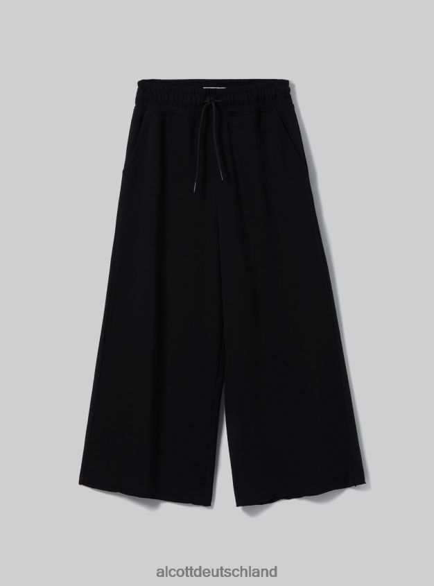 Kleidung de Alcott Frauen Kurze Fleece-Leggings mit elastischem Bund bk1 schwarz 88J68R206