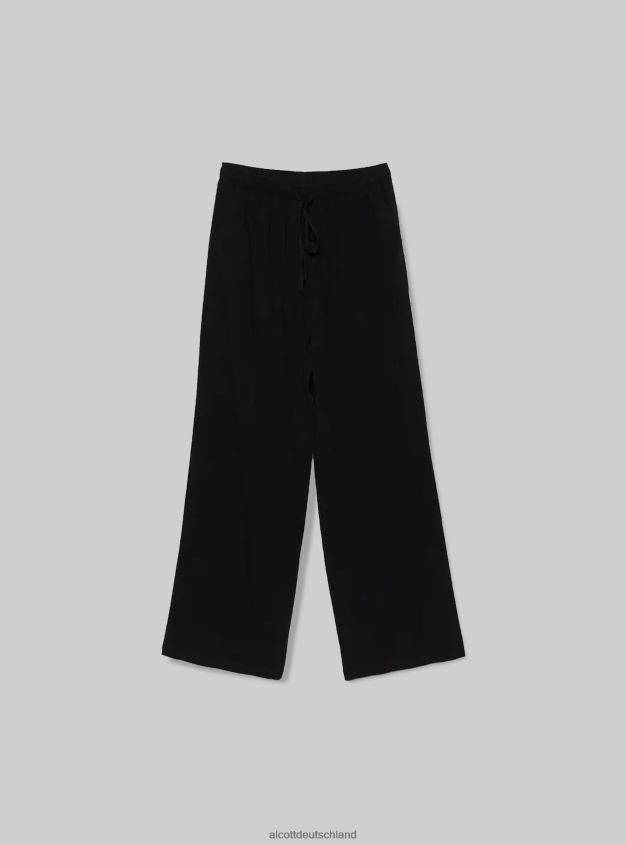 Kleidung de Alcott Frauen Pantaloni-Palazzo mit Kulisse bk1 schwarz 88J68R278