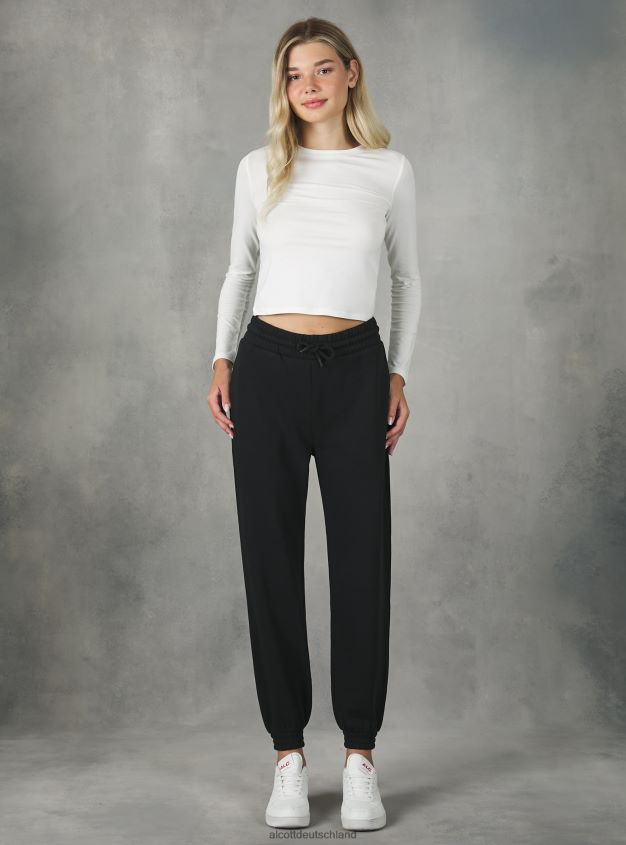 Kleidung de Alcott Frauen Plüsch-Jogginghose bk1 schwarz 88J68R477