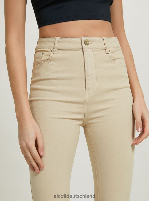 Kleidung de Alcott Frauen Schlaghose aus Stretch-Twill wh1 naturweiß 88J68R177