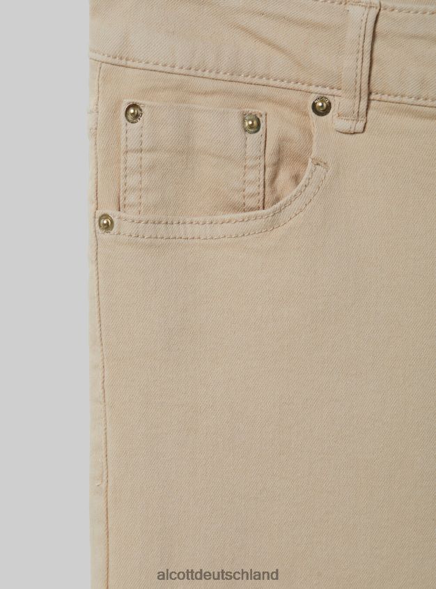 Kleidung de Alcott Frauen Schlaghose aus Stretch-Twill wh1 naturweiß 88J68R177