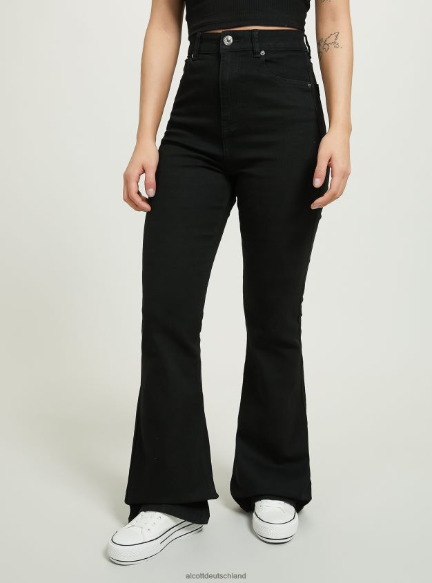 Kleidung de Alcott Frauen Schlaghose aus Stretch-Twill wh1 naturweiß 88J68R290