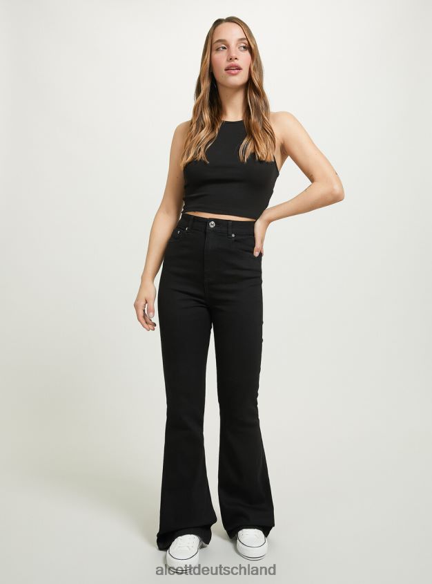 Kleidung de Alcott Frauen Schlaghose aus Stretch-Twill wh1 naturweiß 88J68R290