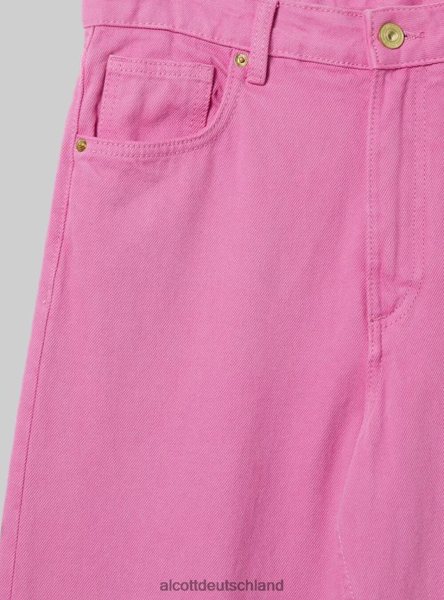 Kleidung de Alcott Frauen gerade Hose in voller Länge 2 Stück rosa mittel 88J68R32