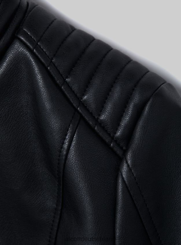 Kleidung de Alcott Frauen Bikerjacke in Lederoptik bk1 schwarz 88J68R105