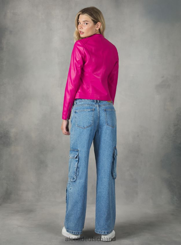 Kleidung de Alcott Frauen Bikerjacke in Lederoptik bk1 schwarz 88J68R150