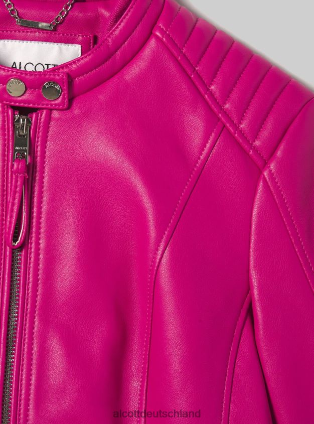 Kleidung de Alcott Frauen Bikerjacke in Lederoptik bk1 schwarz 88J68R150