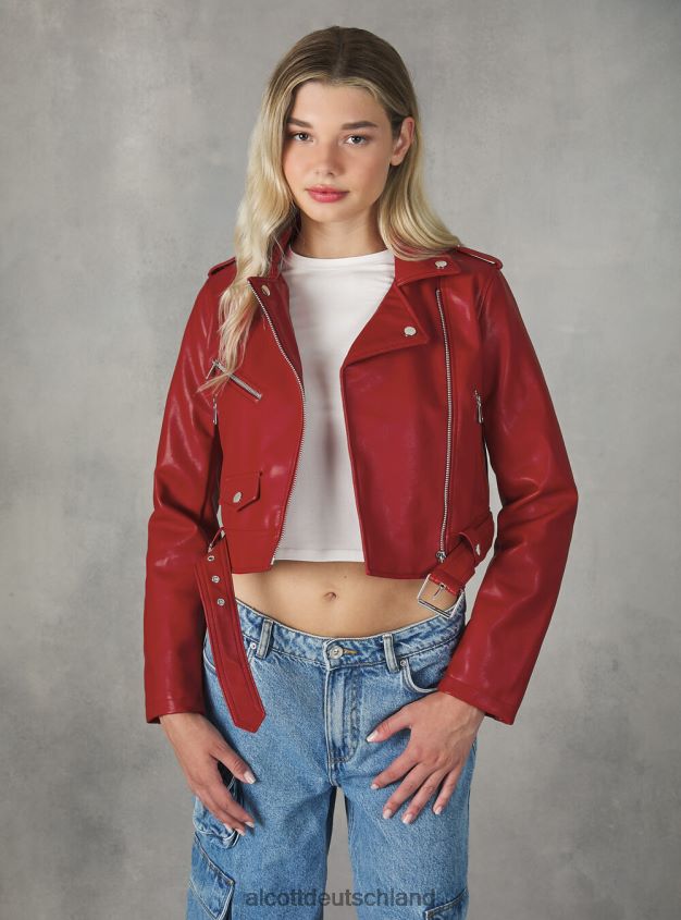 Kleidung de Alcott Frauen Bikerjacke in Lederoptik bk1 schwarz 88J68R241