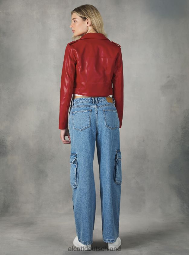 Kleidung de Alcott Frauen Bikerjacke in Lederoptik bk1 schwarz 88J68R241