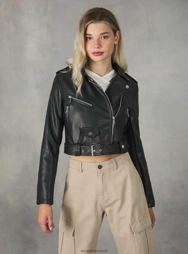 Kleidung de Alcott Frauen Bikerjacke in Lederoptik bk1 schwarz 88J68R453