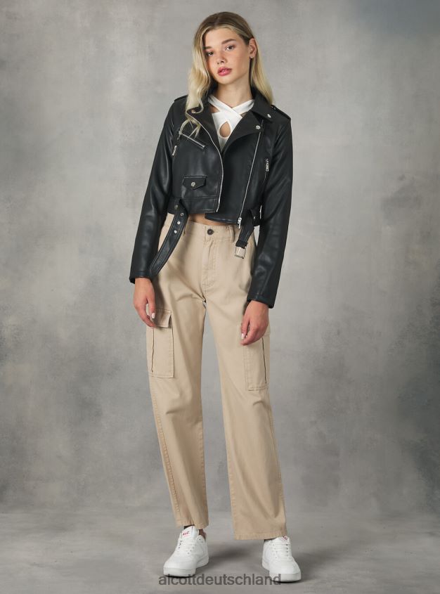 Kleidung de Alcott Frauen Bikerjacke in Lederoptik bk1 schwarz 88J68R453