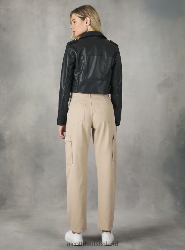 Kleidung de Alcott Frauen Bikerjacke in Lederoptik bk1 schwarz 88J68R453