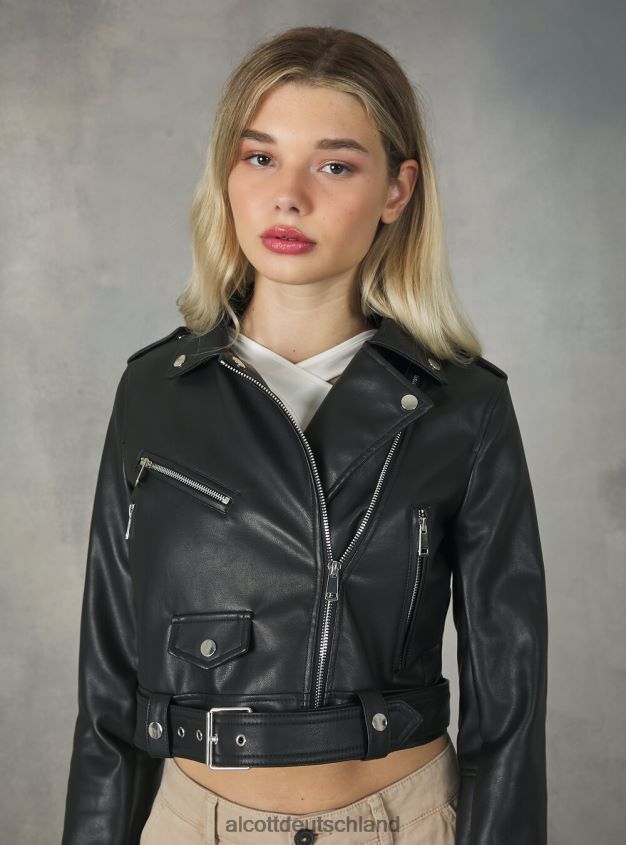 Kleidung de Alcott Frauen Bikerjacke in Lederoptik bk1 schwarz 88J68R453