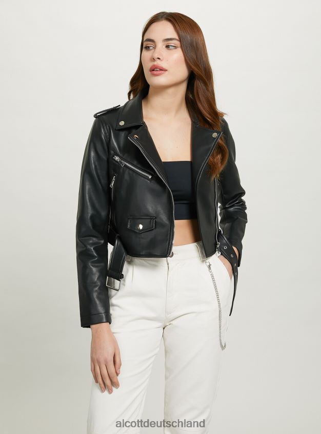 Kleidung de Alcott Frauen Bikerjacke in Lederoptik bk1 schwarz 88J68R62