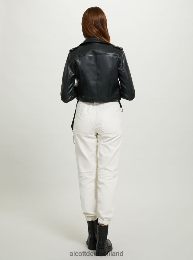 Kleidung de Alcott Frauen Bikerjacke in Lederoptik bk1 schwarz 88J68R62