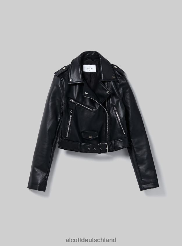Kleidung de Alcott Frauen Bikerjacke in Lederoptik bk1 schwarz 88J68R62