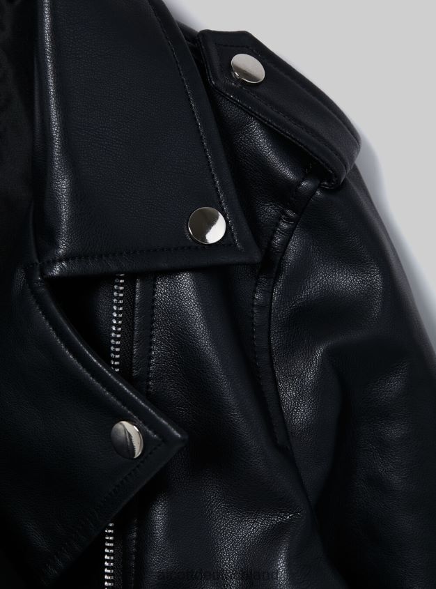 Kleidung de Alcott Frauen Bikerjacke in Lederoptik bk1 schwarz 88J68R62