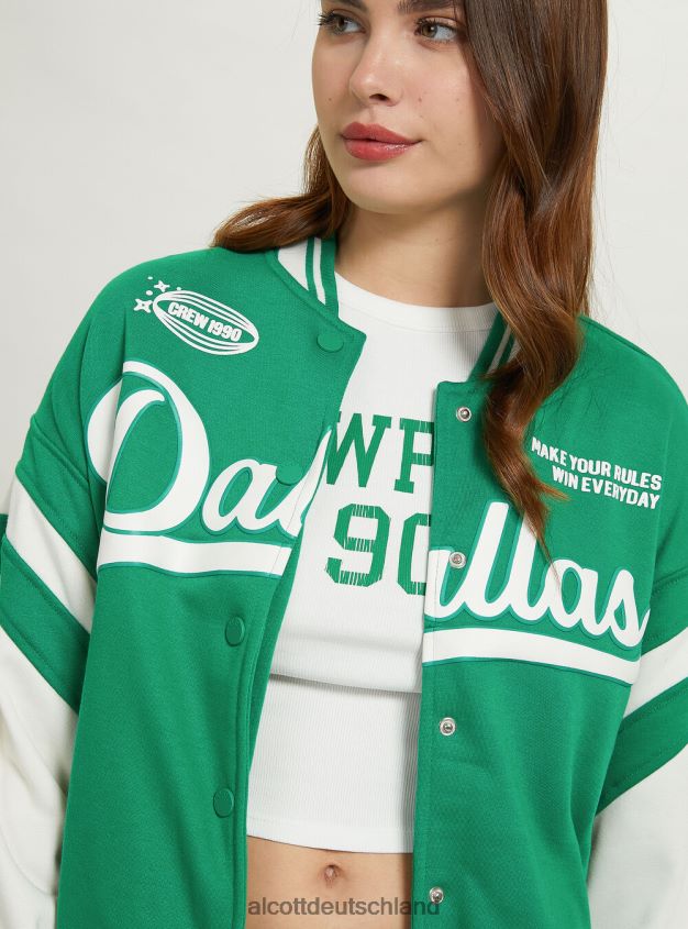 Kleidung de Alcott Frauen College-Bomberjacke mit Aufdruck br1 braun dunkel 88J68R256