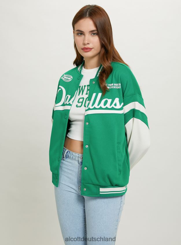 Kleidung de Alcott Frauen College-Bomberjacke mit Aufdruck br1 braun dunkel 88J68R256