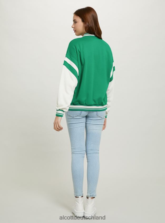 Kleidung de Alcott Frauen College-Bomberjacke mit Aufdruck br1 braun dunkel 88J68R256