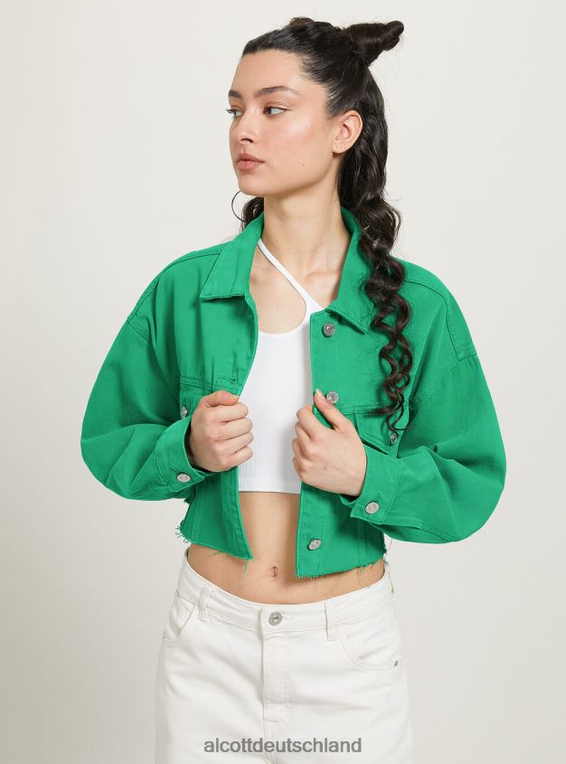 Kleidung de Alcott Frauen Giubbotto, kurz geschnitten, aus farbigem Denim fx2 fuxia medium 88J68R129