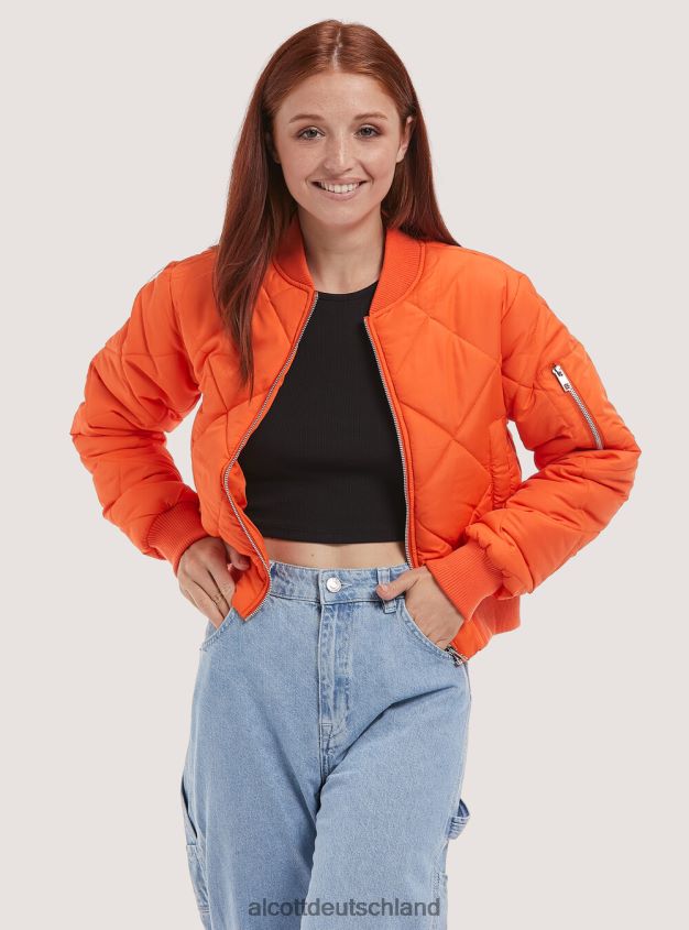 Kleidung de Alcott Frauen Kurze Bomberjacke mit recycelter Wattierung br2 braun mittel 88J68R221